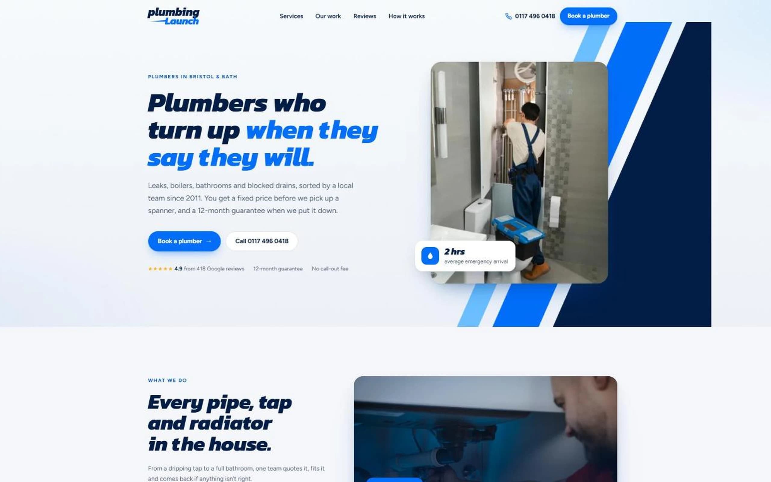 Example full website for a plumbing business